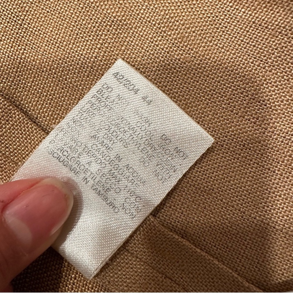 MaxMara Linen blazer 2 Botton Women’s Size 10 Button Derby Natural Fiber - Picture 6 of 8